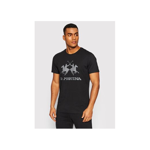 La Martina T-Shirt CCMR05 JS206 Czarny Regular Fit ze sklepu MODIVO w kategorii T-shirty męskie - zdjęcie 168531527
