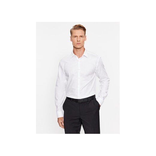 Hugo Koszula Kenno 50500965 Biały Slim Fit ze sklepu MODIVO w kategorii Koszule męskie - zdjęcie 168531586