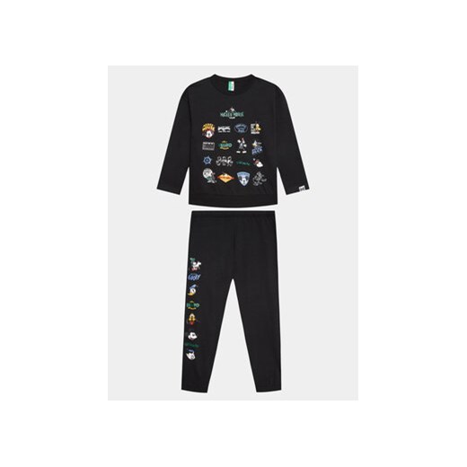 United Colors Of Benetton Piżama 3VR50P055 Czarny Regular Fit ze sklepu MODIVO w kategorii Piżamy dziecięce - zdjęcie 168531818