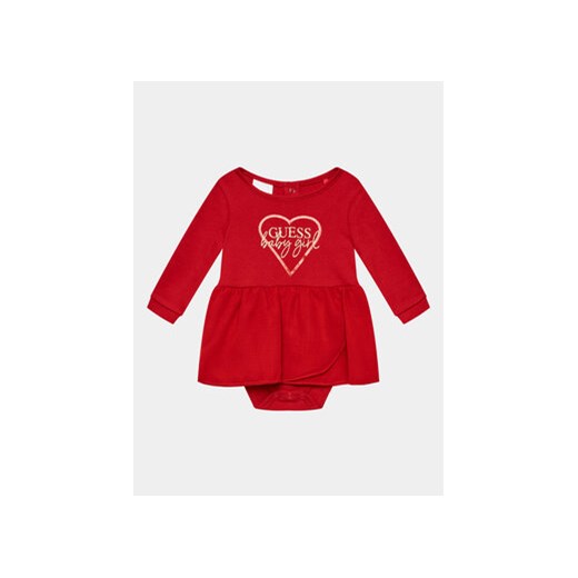 Guess Sukienka codzienna S3BG02 KA6W0 Czerwony Regular Fit ze sklepu MODIVO w kategorii Sukienki niemowlęce - zdjęcie 168531887