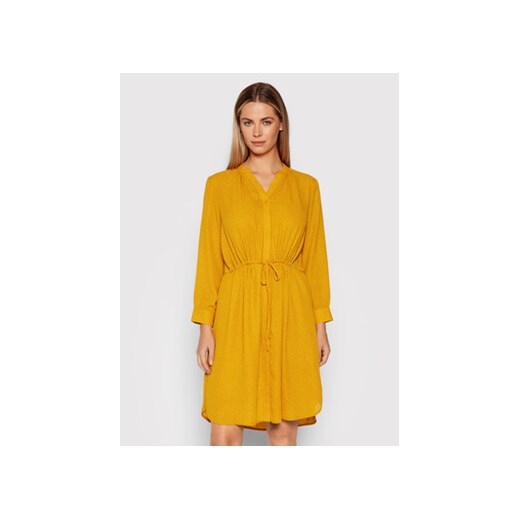 Selected Femme Sukienka koszulowa Damina 16059977 Żółty Regular Fit ze sklepu MODIVO w kategorii Sukienki - zdjęcie 168531917