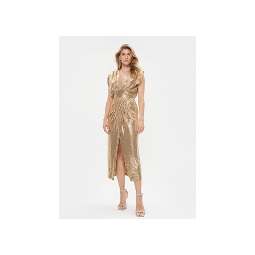 Rinascimento Sukienka koktajlowa CFC0116008003 Złoty Regular Fit ze sklepu MODIVO w kategorii Sukienki - zdjęcie 168531929