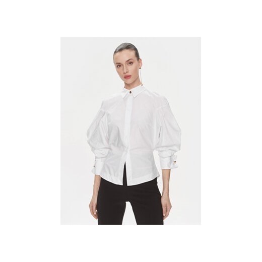 Elisabetta Franchi Koszula CA-017-41E2-V300 Biały Regular Fit ze sklepu MODIVO w kategorii Koszule damskie - zdjęcie 168532135