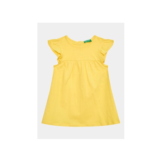 United Colors Of Benetton Sukienka codzienna 3096GV00H Żółty Regular Fit ze sklepu MODIVO w kategorii Sukienki dziewczęce - zdjęcie 168532155