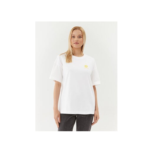 Converse T-Shirt Star Chevron Os Tee 10025213-A01 Biały Regular Fit ze sklepu MODIVO w kategorii Bluzki damskie - zdjęcie 168532226
