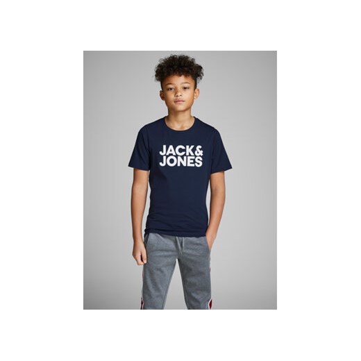 Jack&Jones Junior T-Shirt Corp Logo 12152730 Granatowy Regular Fit ze sklepu MODIVO w kategorii T-shirty chłopięce - zdjęcie 168532548