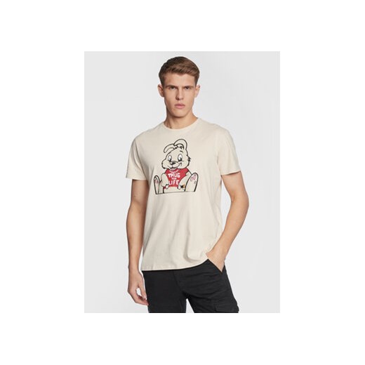 Guess T-Shirt Bunny M3RI1R KBDL0 Beżowy Oversize ze sklepu MODIVO w kategorii T-shirty męskie - zdjęcie 168532816