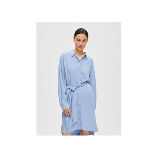 Selected Femme Sukienka koszulowa 16089666 Niebieski Relaxed Fit ze sklepu MODIVO w kategorii Sukienki - zdjęcie 168532946