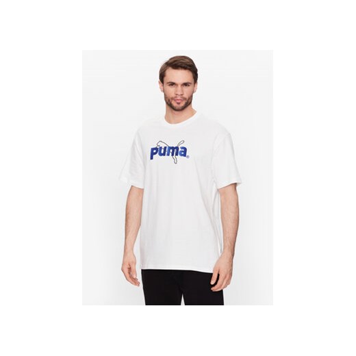 Puma T-Shirt Team Graphic 538256 Biały Relaxed Fit ze sklepu MODIVO w kategorii T-shirty męskie - zdjęcie 168533116