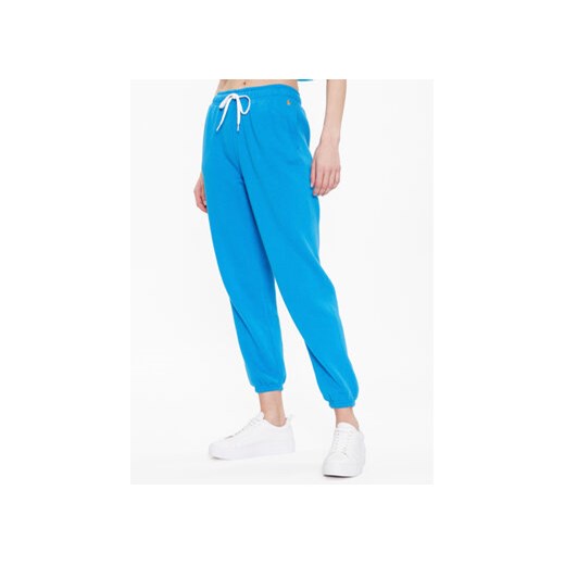 Polo Ralph Lauren Spodnie dresowe 211891560007 Niebieski Regular Fit ze sklepu MODIVO w kategorii Spodnie damskie - zdjęcie 168533649