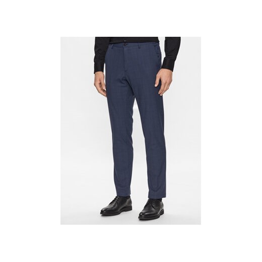 Boss Spodnie garniturowe 50496139 Granatowy Slim Fit ze sklepu MODIVO w kategorii Spodnie męskie - zdjęcie 168533685