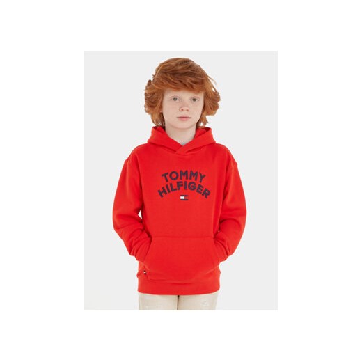 Tommy Hilfiger Bluza KB0KB08490 S Pomarańczowy Regular Fit ze sklepu MODIVO w kategorii Bluzy chłopięce - zdjęcie 168533729