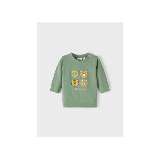 NAME IT Bluza 13215627 Zielony Regular Fit ze sklepu MODIVO w kategorii Bluzy i swetry - zdjęcie 168533898