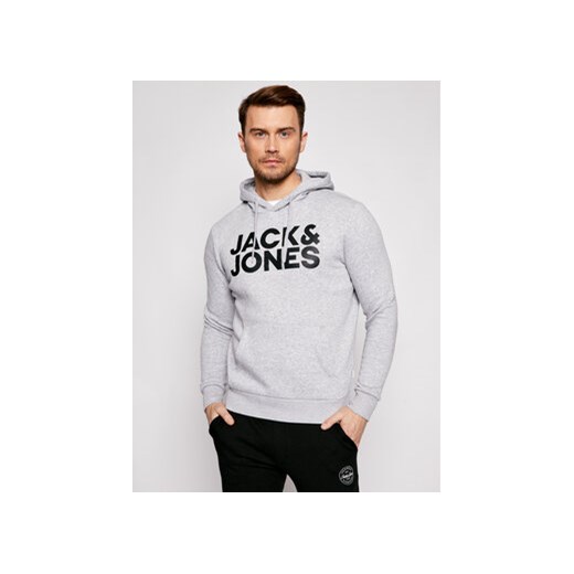 Jack&Jones Bluza Corp Logo 12152840 Szary Regular Fit ze sklepu MODIVO w kategorii Bluzy męskie - zdjęcie 168533989