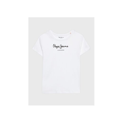 Pepe Jeans T-Shirt Wenda PG502960 Biały Regular Fit ze sklepu MODIVO w kategorii Bluzki dziewczęce - zdjęcie 168534096