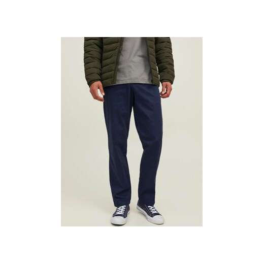 Jack&Jones Spodnie materiałowe Kane Bowie 12218621 Granatowy Loose Fit ze sklepu MODIVO w kategorii Spodnie męskie - zdjęcie 168534688