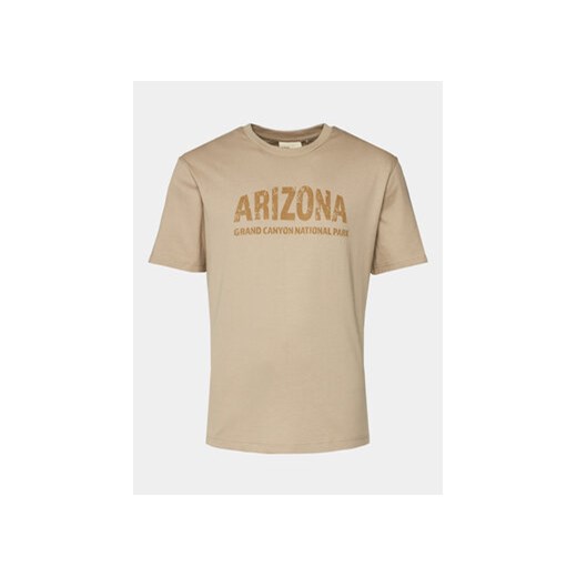 Outhorn T-Shirt OTHAW23TTSHM0938 Beżowy Regular Fit ze sklepu MODIVO w kategorii T-shirty męskie - zdjęcie 168534868