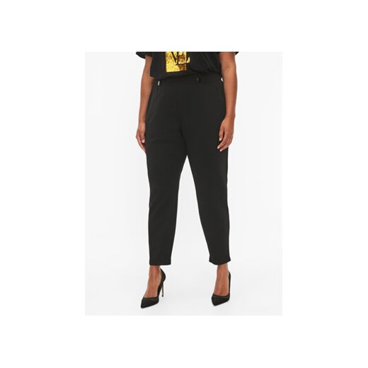 Zizzi Spodnie materiałowe V90132D Czarny Slim Fit ze sklepu MODIVO w kategorii Spodnie damskie - zdjęcie 168534926