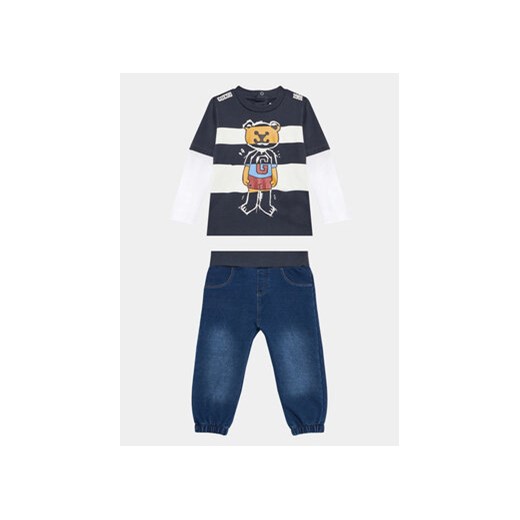 Guess Komplet bluzka i spodnie I3YG13 K8HM3 Niebieski Regular Fit ze sklepu MODIVO w kategorii Komplety niemowlęce - zdjęcie 168535019