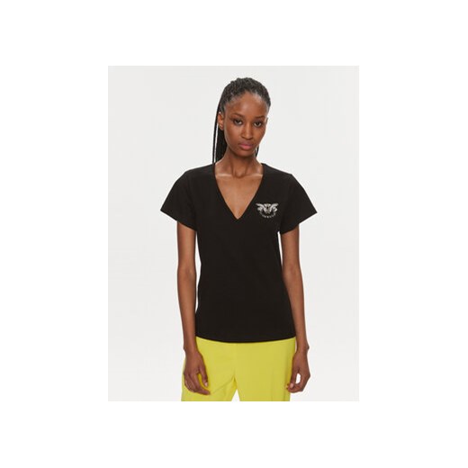 Pinko T-Shirt Turbato 100372 A1R7 Czarny Regular Fit ze sklepu MODIVO w kategorii Bluzki damskie - zdjęcie 168535026
