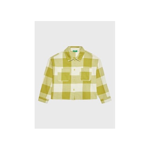 United Colors Of Benetton Koszula 5X5VCQ00Z Zielony Regular Fit ze sklepu MODIVO w kategorii Koszule chłopięce - zdjęcie 168535616