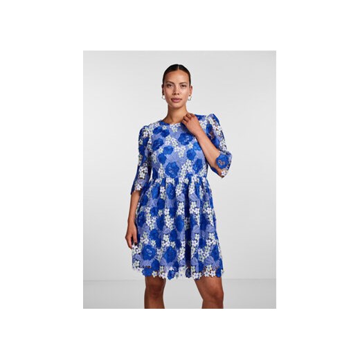 YAS Sukienka 26029716 Niebieski Regular Fit ze sklepu MODIVO w kategorii Sukienki - zdjęcie 168535879