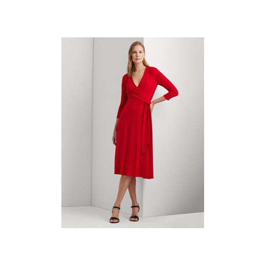 Lauren Ralph Lauren Sukienka codzienna 250769904033 Czerwony Regular Fit ze sklepu MODIVO w kategorii Sukienki - zdjęcie 168536289