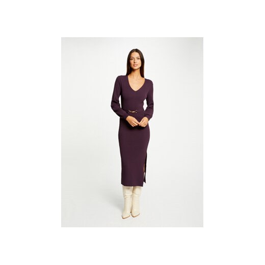 Morgan Sukienka dzianinowa 232-RMROSA Fioletowy Slim Fit ze sklepu MODIVO w kategorii Sukienki - zdjęcie 168536375