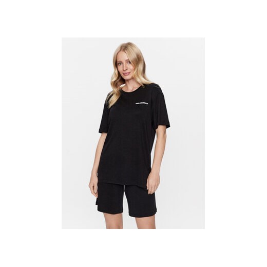 KARL LAGERFELD T-Shirt Unisex 220W2180 Czarny Regular Fit ze sklepu MODIVO w kategorii Bluzki damskie - zdjęcie 168536827