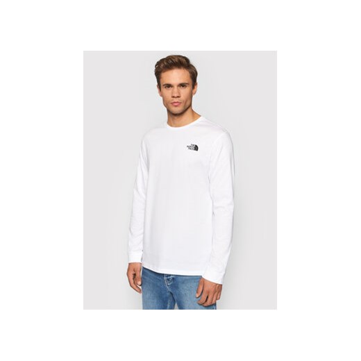 The North Face Longsleeve Simple Dome NF0A3L3B Biały Regular Fit The North Face M wyprzedaż MODIVO
