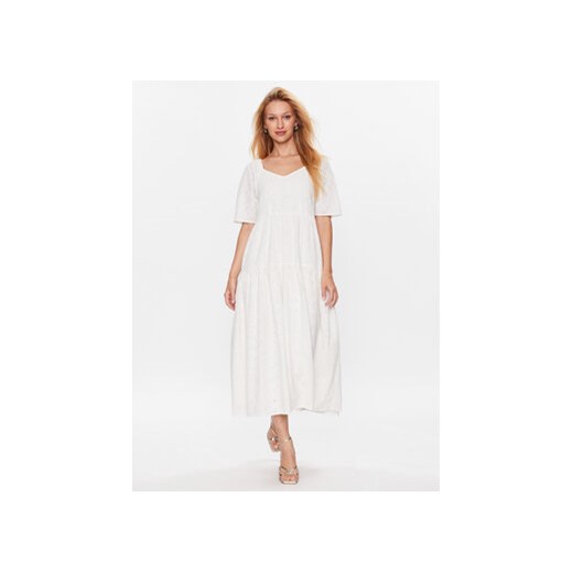 YAS Sukienka 26029550 Biały Loose Fit ze sklepu MODIVO w kategorii Sukienki - zdjęcie 168537519