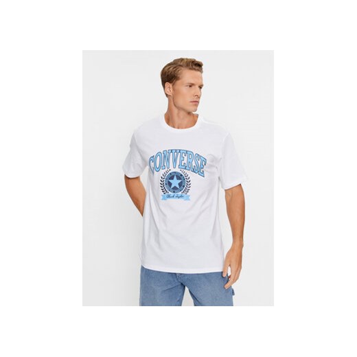 Converse T-Shirt Chuck Retro Collegiate Ss Tee 10025275-A02 Biały Regular Fit ze sklepu MODIVO w kategorii T-shirty męskie - zdjęcie 168537686