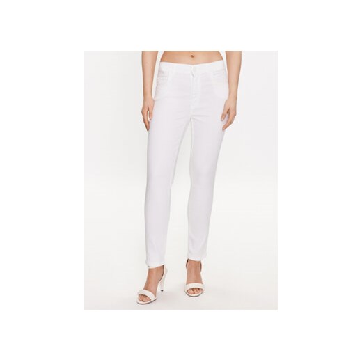 Marella Spodnie materiałowe Peseta 2331310635 Biały Slim Fit ze sklepu MODIVO w kategorii Spodnie damskie - zdjęcie 168537735