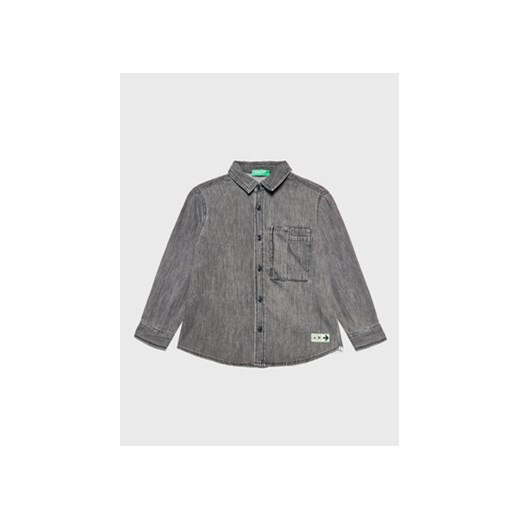 United Colors Of Benetton Koszula jeansowa 5AD6CQ00K Szary Regular Fit ze sklepu MODIVO w kategorii Koszule chłopięce - zdjęcie 168538318