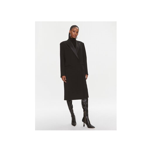 Calvin Klein Płaszcz wełniany K20K205970 Czarny Regular Fit ze sklepu MODIVO w kategorii Płaszcze damskie - zdjęcie 168538329