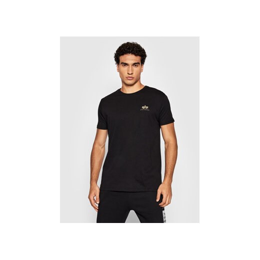 Alpha Industries T-Shirt Backprint 128507CP Czarny Regular Fit ze sklepu MODIVO w kategorii T-shirty męskie - zdjęcie 168538477