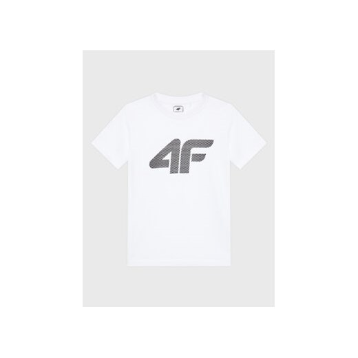 4F T-Shirt HJZ22-JTSM002 Biały Regular Fit ze sklepu MODIVO w kategorii T-shirty chłopięce - zdjęcie 168538598