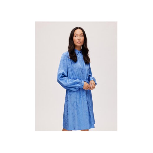 Selected Femme Sukienka koszulowa Blue 16088066 Niebieski Regular Fit ze sklepu MODIVO w kategorii Sukienki - zdjęcie 168538796