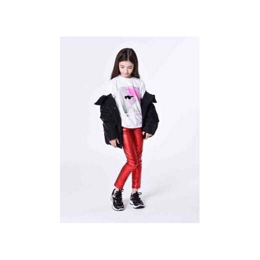 Karl Lagerfeld Kids Spodnie materiałowe Z14219 S Czerwony Skinny Fit ze sklepu MODIVO w kategorii Spodnie dziewczęce - zdjęcie 168538819