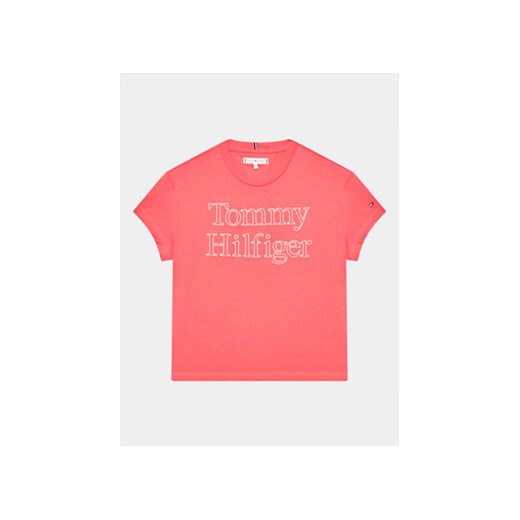 Tommy Hilfiger T-Shirt KG0KG07264 D Różowy Regular Fit ze sklepu MODIVO w kategorii Bluzki dziewczęce - zdjęcie 168538926