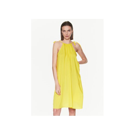 Tommy Hilfiger Sukienka letnia Cover Up UW0UW04614 Żółty Regular Fit ze sklepu MODIVO w kategorii Sukienki - zdjęcie 168539188