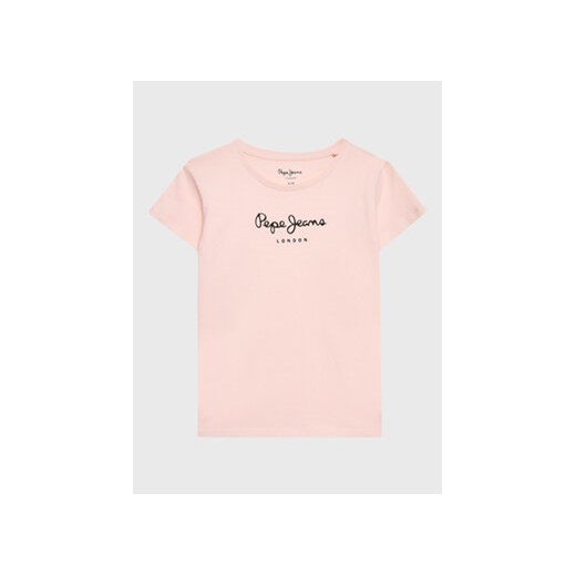 Pepe Jeans T-Shirt Wenda PG502960 Różowy Regular Fit ze sklepu MODIVO w kategorii Bluzki dziewczęce - zdjęcie 168539587