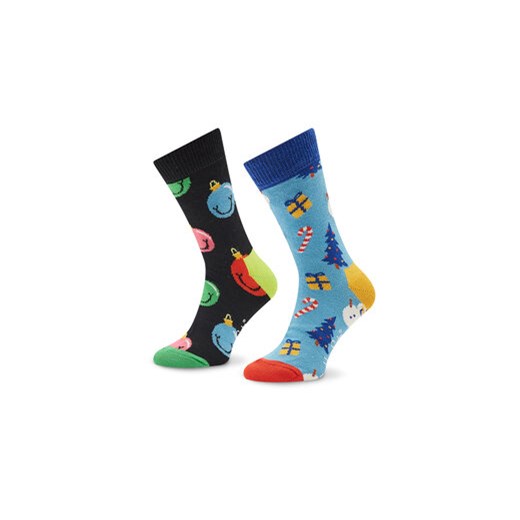 Happy Socks Zestaw 2 par wysokich skarpet dziecięcych XKHLD02-0200 Kolorowy ze sklepu MODIVO w kategorii Skarpetki dziecięce - zdjęcie 168540448