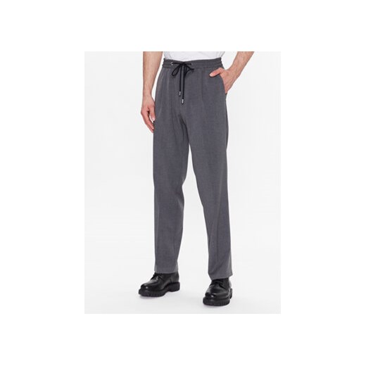 Sisley Spodnie materiałowe 4PBMSF027 Szary Slim Fit ze sklepu MODIVO w kategorii Spodnie męskie - zdjęcie 168540466