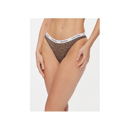 Calvin Klein Underwear Figi brazylijskie 000QD3859E Brązowy ze sklepu MODIVO w kategorii Majtki damskie - zdjęcie 168540845