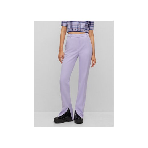 Hugo Spodnie materiałowe 50476653 Fioletowy Regular Fit ze sklepu MODIVO w kategorii Spodnie damskie - zdjęcie 168541057