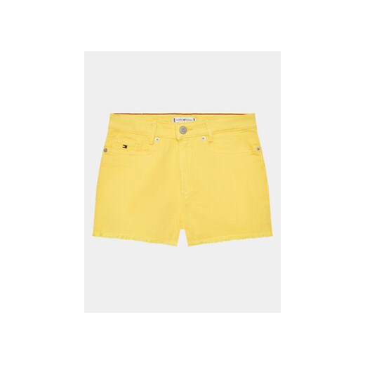 Tommy Hilfiger Szorty jeansowe Harper KG0KG07242 D Żółty Straight Fit ze sklepu MODIVO w kategorii Spodenki dziewczęce - zdjęcie 168541247