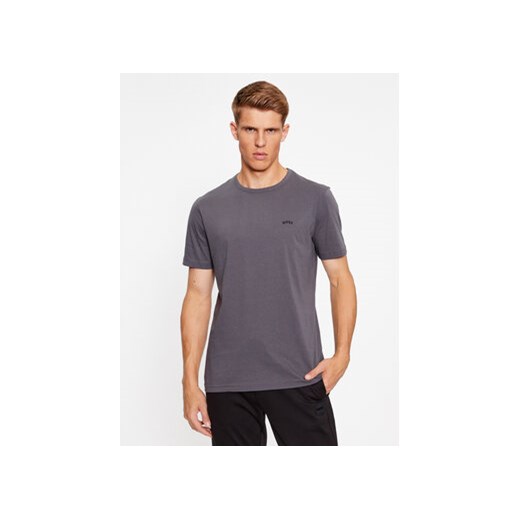 Boss T-Shirt Tee Curved 50469062 Szary Regular Fit ze sklepu MODIVO w kategorii T-shirty męskie - zdjęcie 168541448