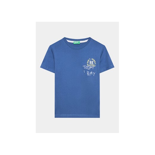 United Colors Of Benetton T-Shirt 3096G1098 Niebieski Regular Fit ze sklepu MODIVO w kategorii T-shirty chłopięce - zdjęcie 168541488