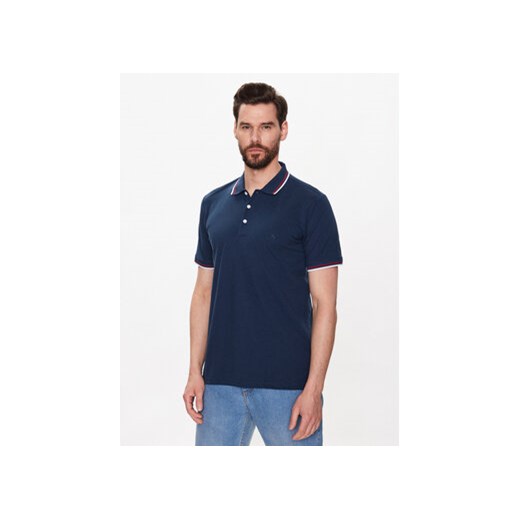 Lindbergh Polo 30-404000 Granatowy Regular Fit ze sklepu MODIVO w kategorii T-shirty męskie - zdjęcie 168542026